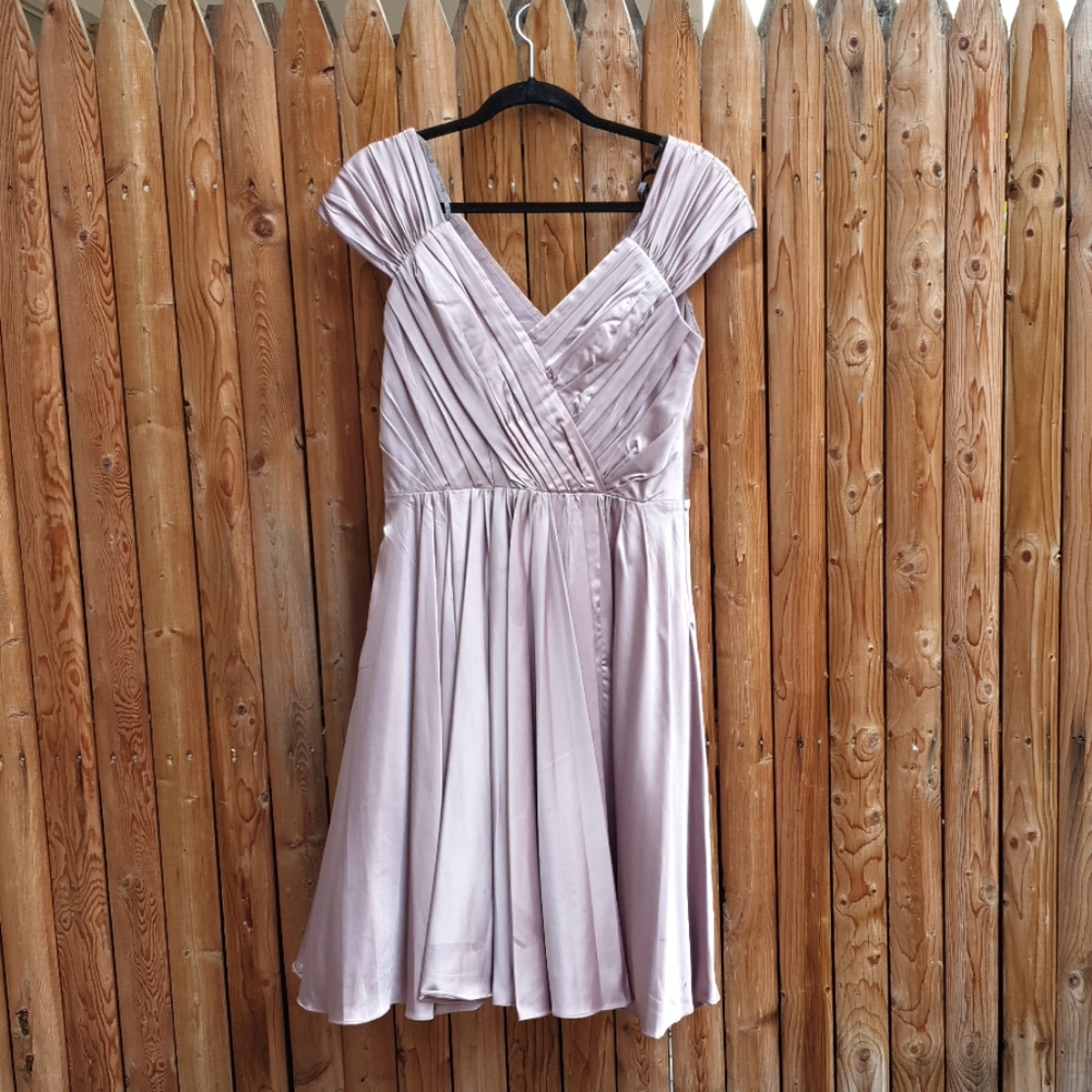 Lavender silver Vera Wang silky dress